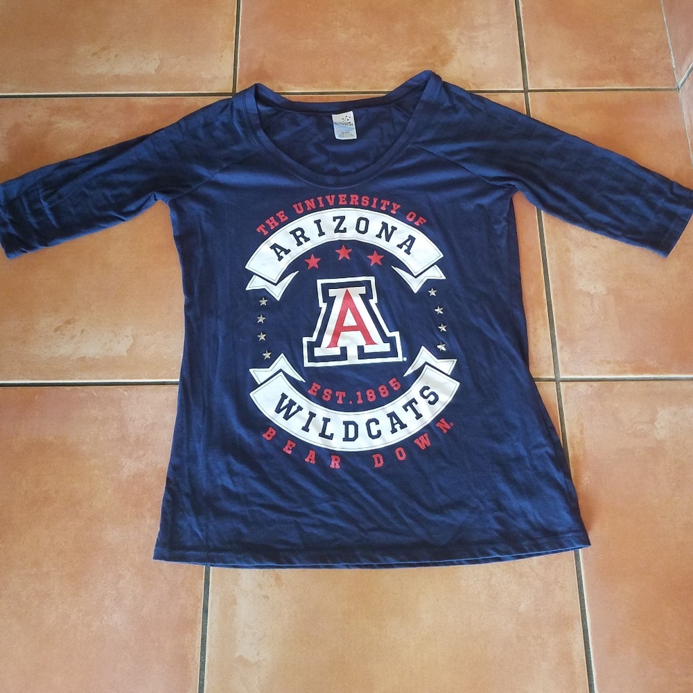 NWOT University of Arizona  3/4Sleeve Tshirt